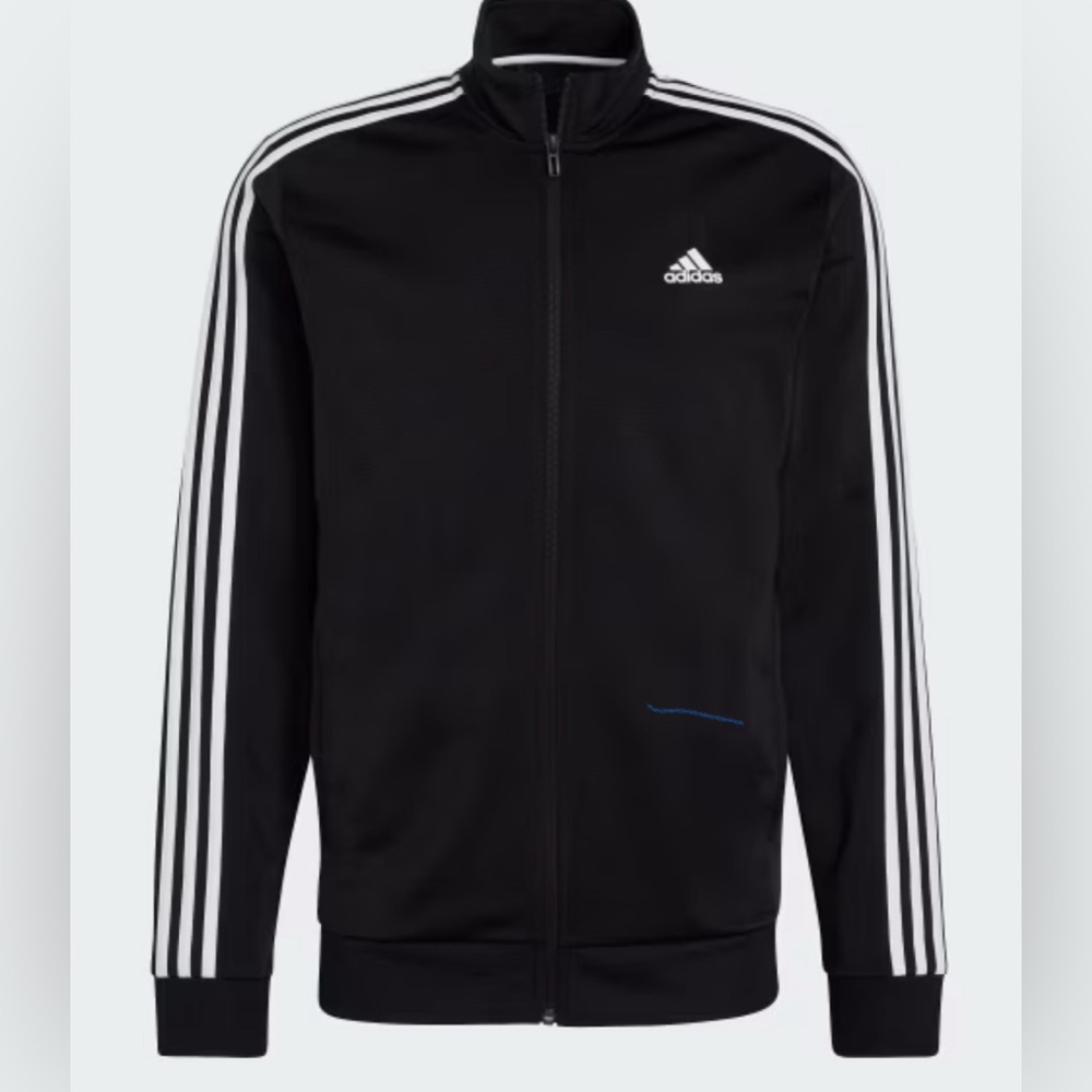 Adidas Women’s/Men's Black and White Track Athletic‎ Jacket-Size 14/16